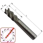 d=3  L=52  l=8 фреза концевая 4-пёрая DIN 844 Co FESTA