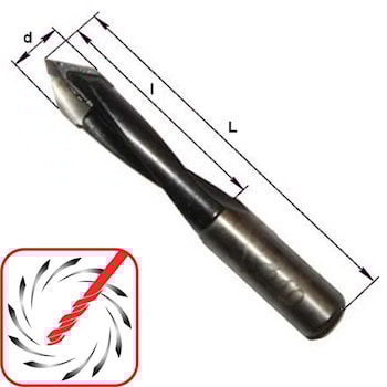 Фрезы по дереву для сквозных отверстий левого и правого вращения